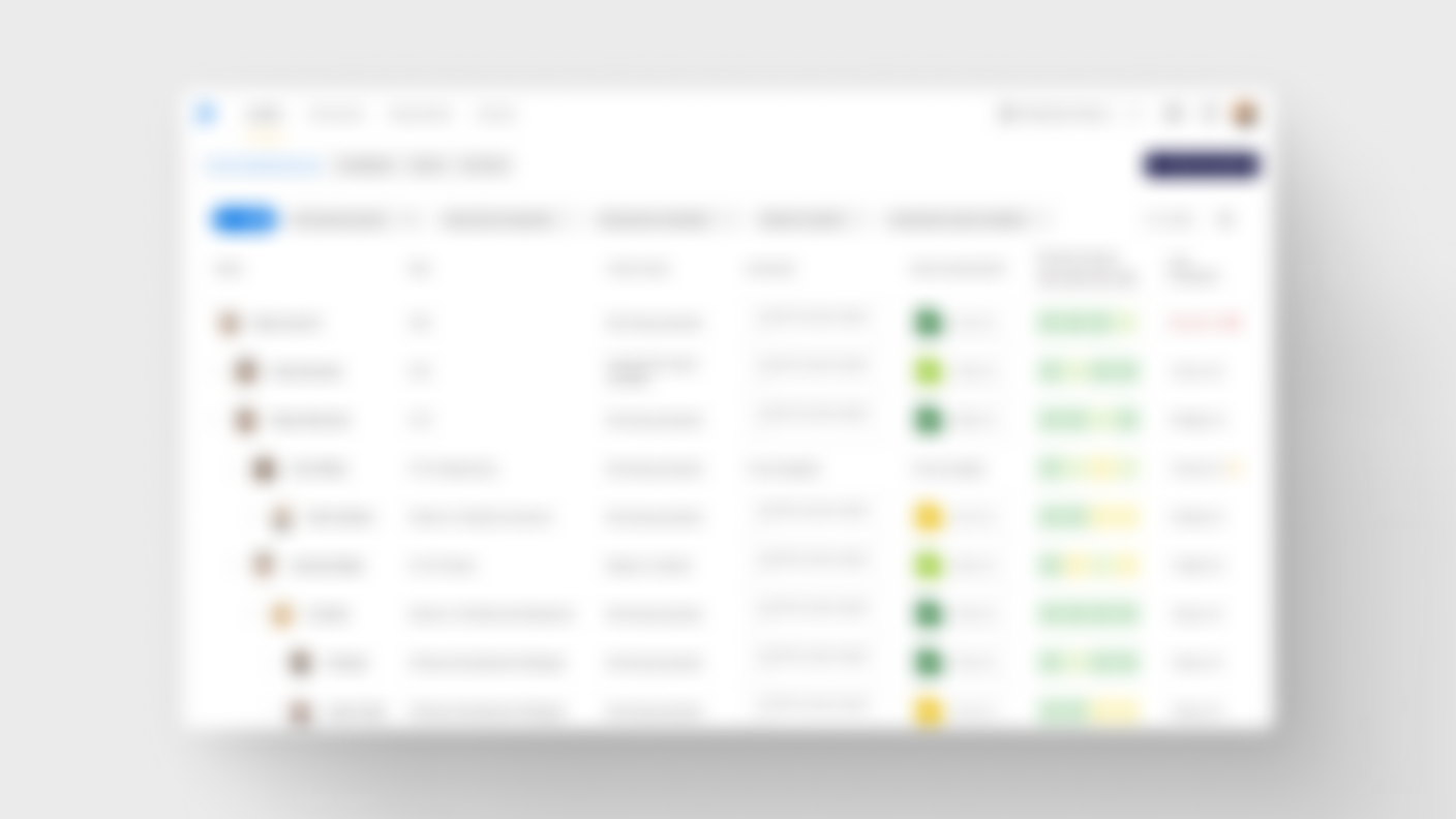 Blurred screenshot of the ghSmart platform