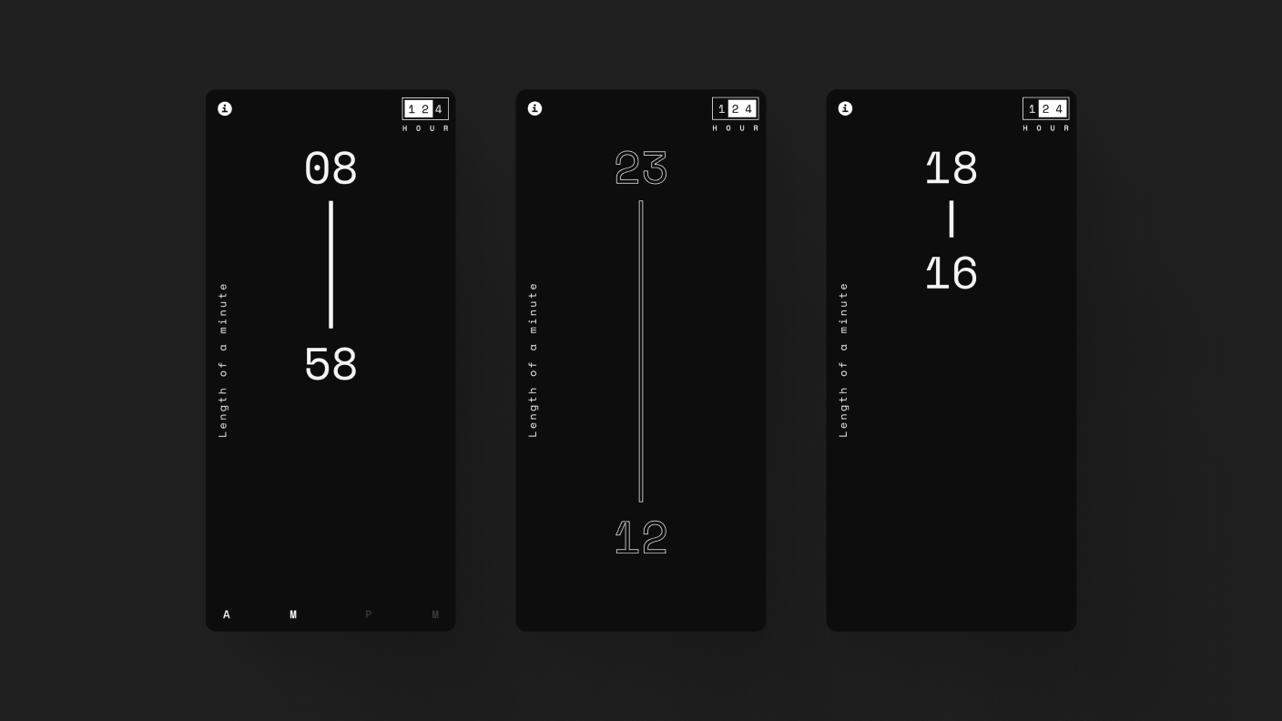 Screenshots from Length of a minute