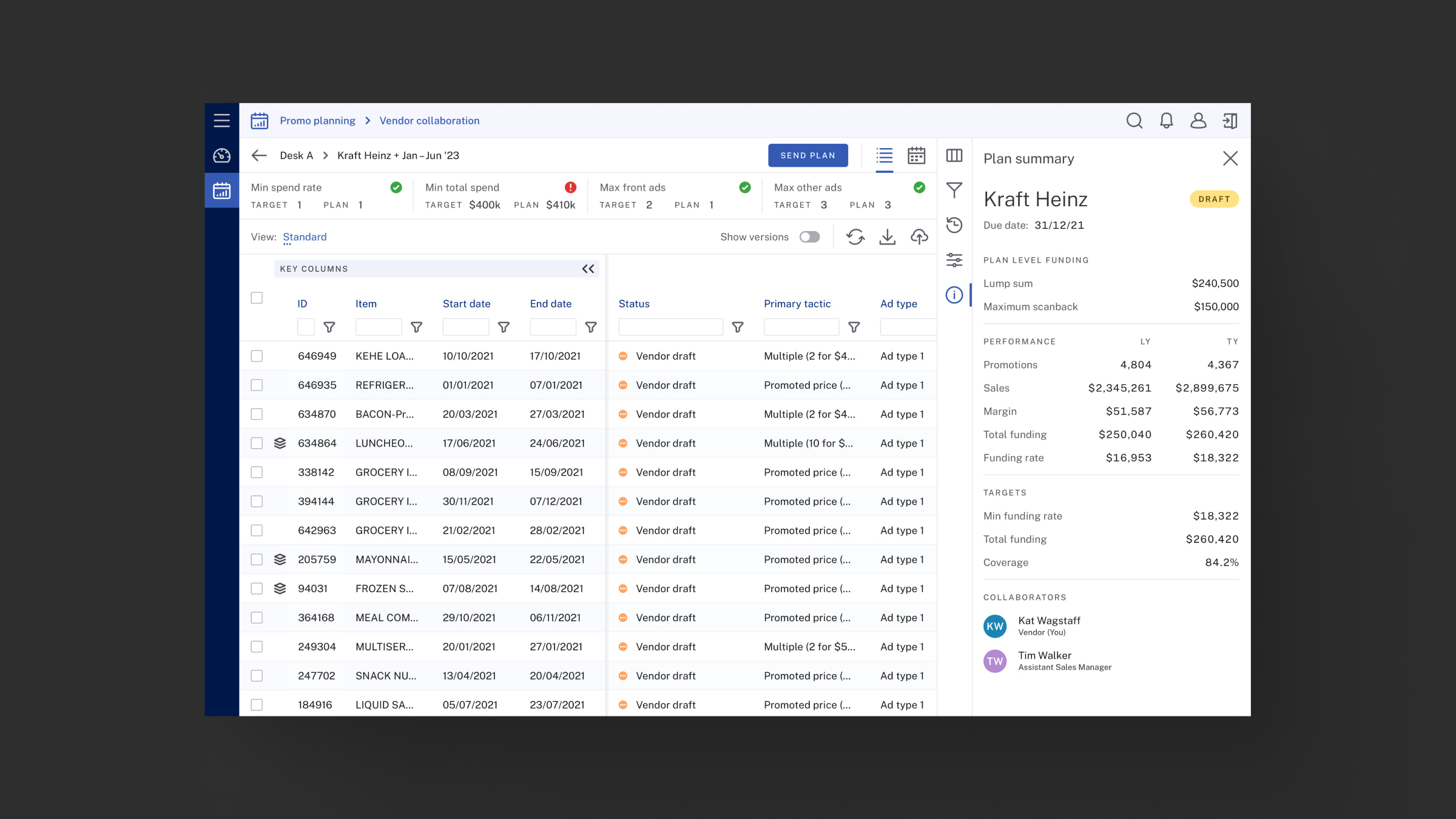 Screenshot from Promotion Advisor