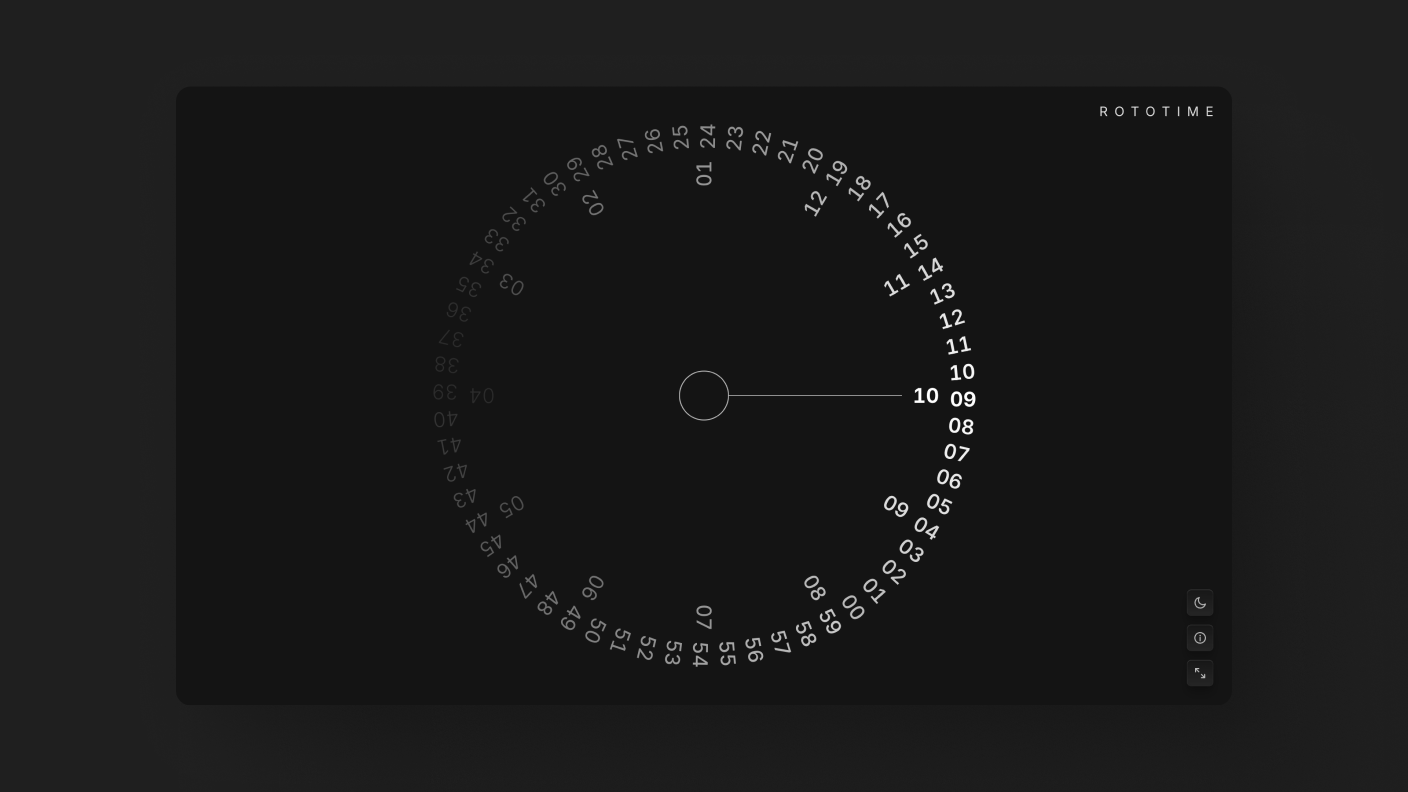 Screenshot of R O T O T I M E